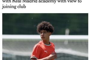 追随父亲脚步！TA：15岁迷你罗在皇马青训营训练，有望未来加盟